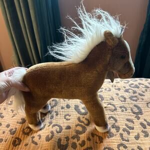 Russ Berrie Yomiko Classics Palomino Horse Plush 12” Lovey Brown White